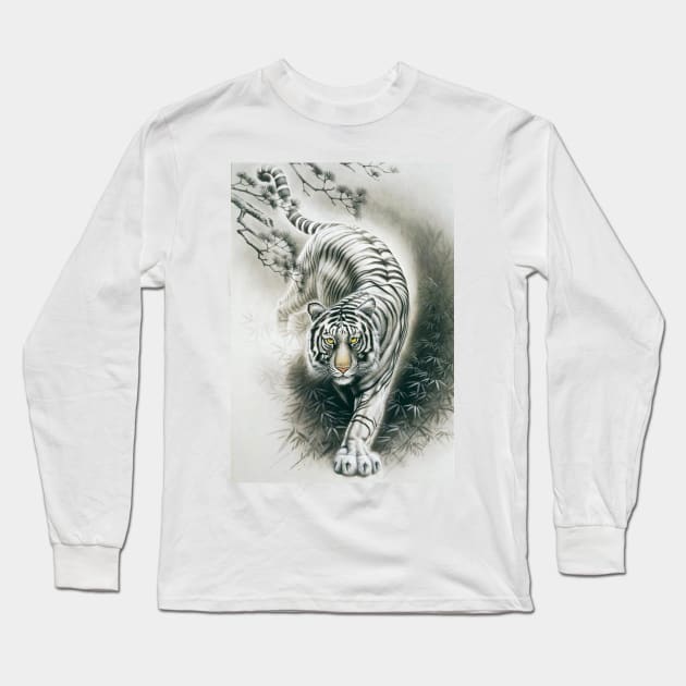 White tiger Long Sleeve T-Shirt by USconceptTshirts